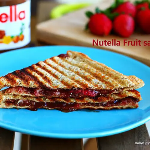 Nutella Fruit Sandwich Jeyashri S Kitchen