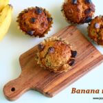 Eggless banana muffin