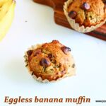 Eggless banana muffins