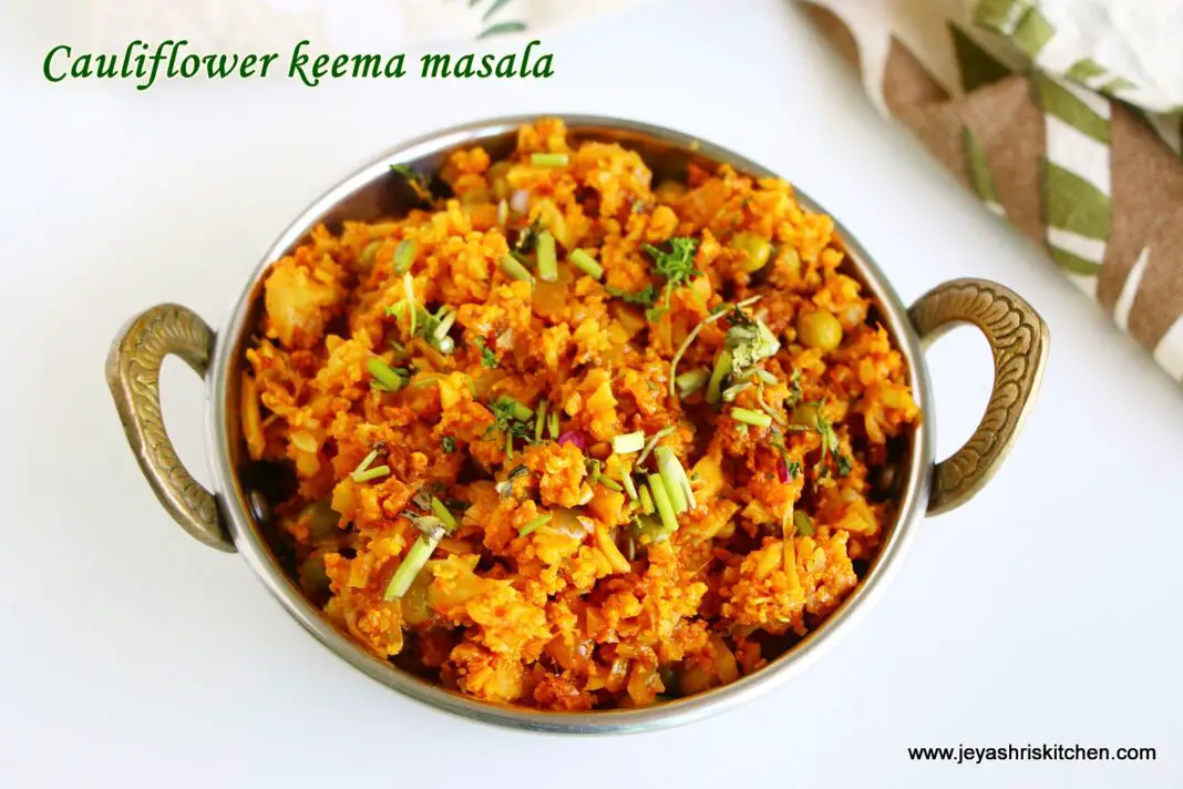 cauliflower keema masala