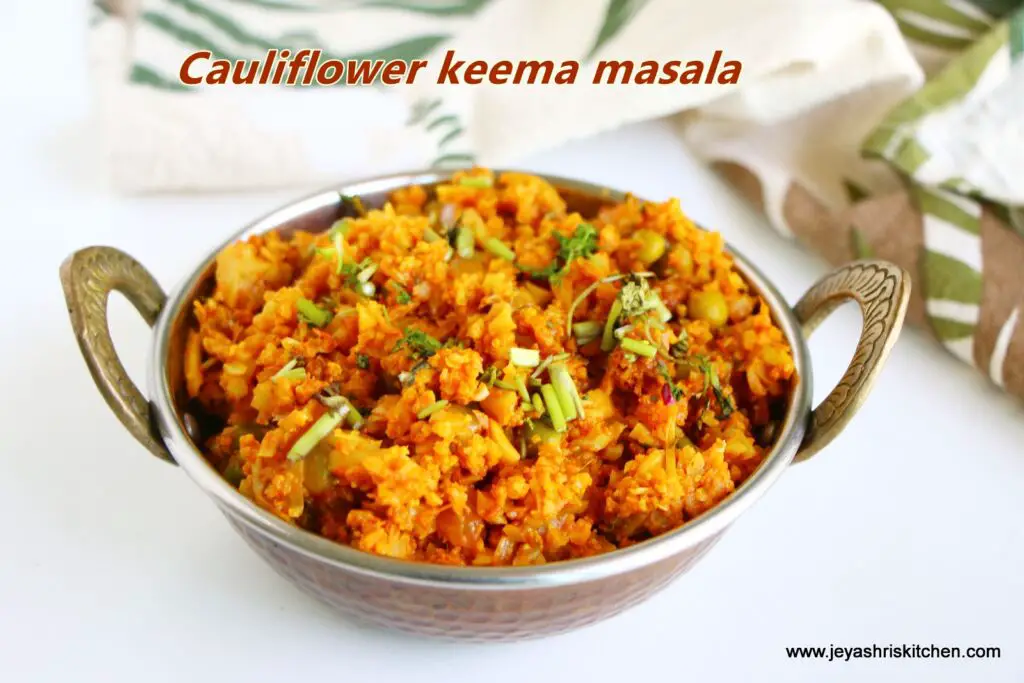 cauliflower keema masala