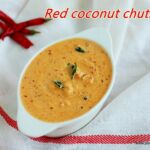 Coconut chutney with red chili