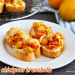 Mango chickpeas bruschetta