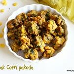 Palak corn pakoda