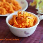 Microwave-carrot halwa