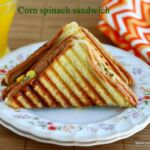 corn and spinach sandwich